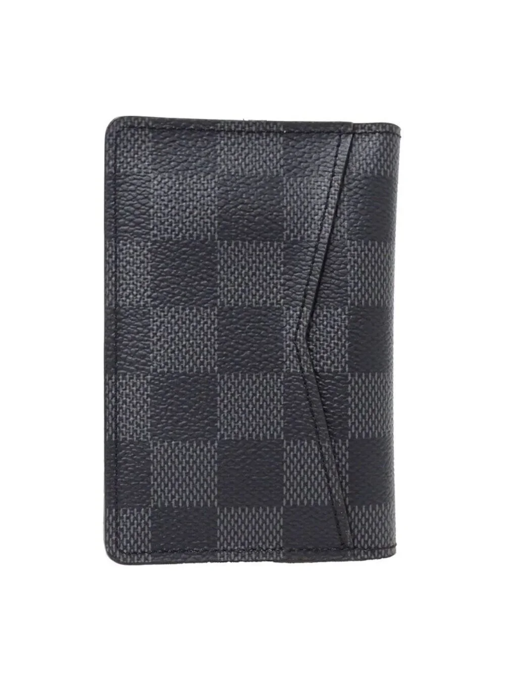 Louis Vuitton Card Case Damier Graphite Canvas Pocket Organizer Black Foldable
